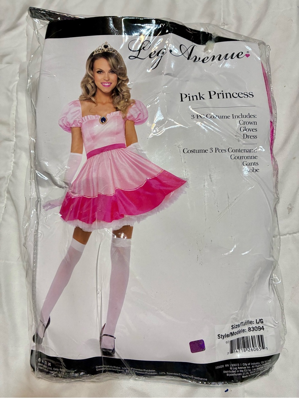 Leg Avenue Pink Princess Women’s Costume - Pink Size Lg - Picture 1 of 2